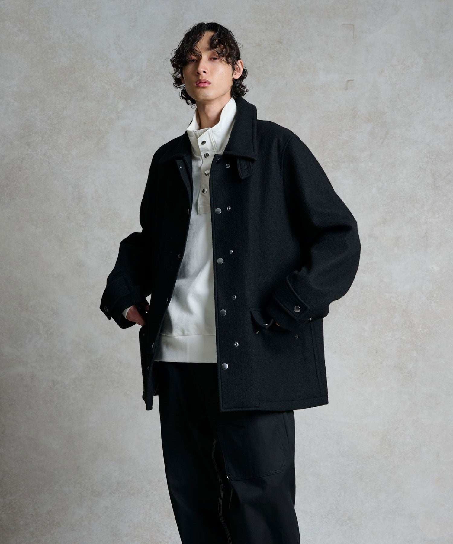 UJOH】DOUBLE FRONT BLOUSON - BLACK | 公式通販サイト session
