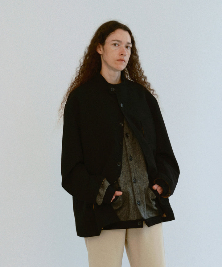 INTÉRIM(インテリム)の23AWコレクションLIMITED DIAGONAL COATIONG TWILL FORESTIEREのBLACK