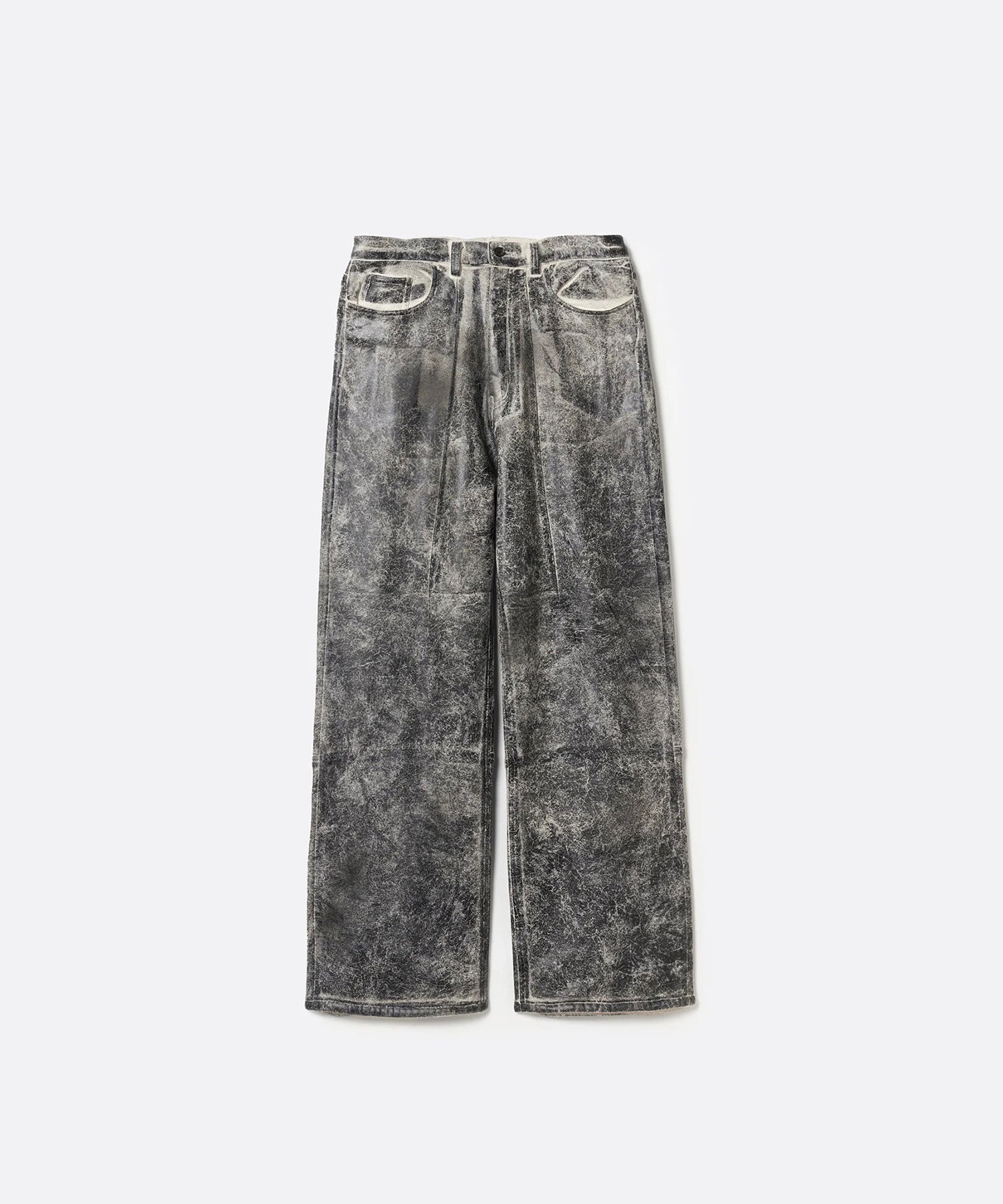 【SUBLATIONS】CRACKING COATED WIDE PANTS - WHITE BASE