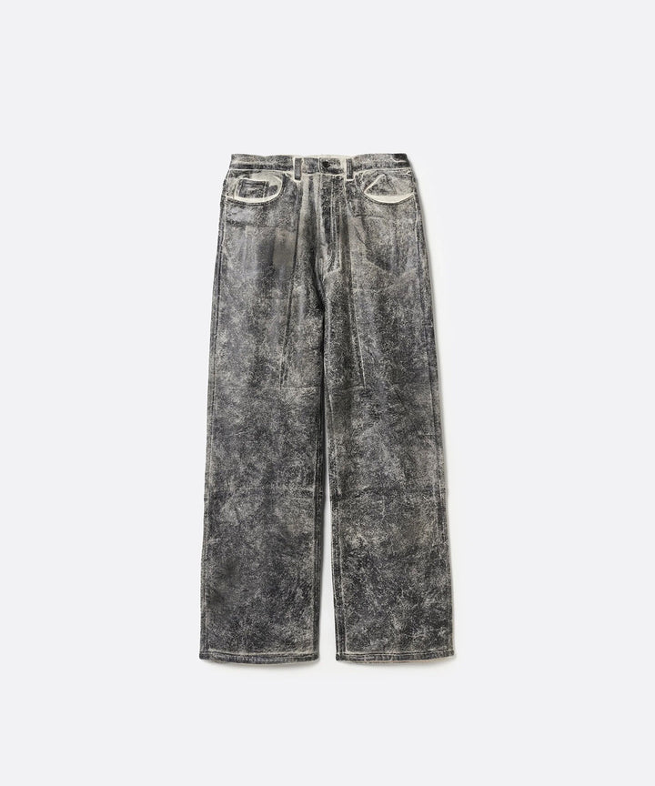 【SUBLATIONS】CRACKING COATED WIDE PANTS - WHITE BASE