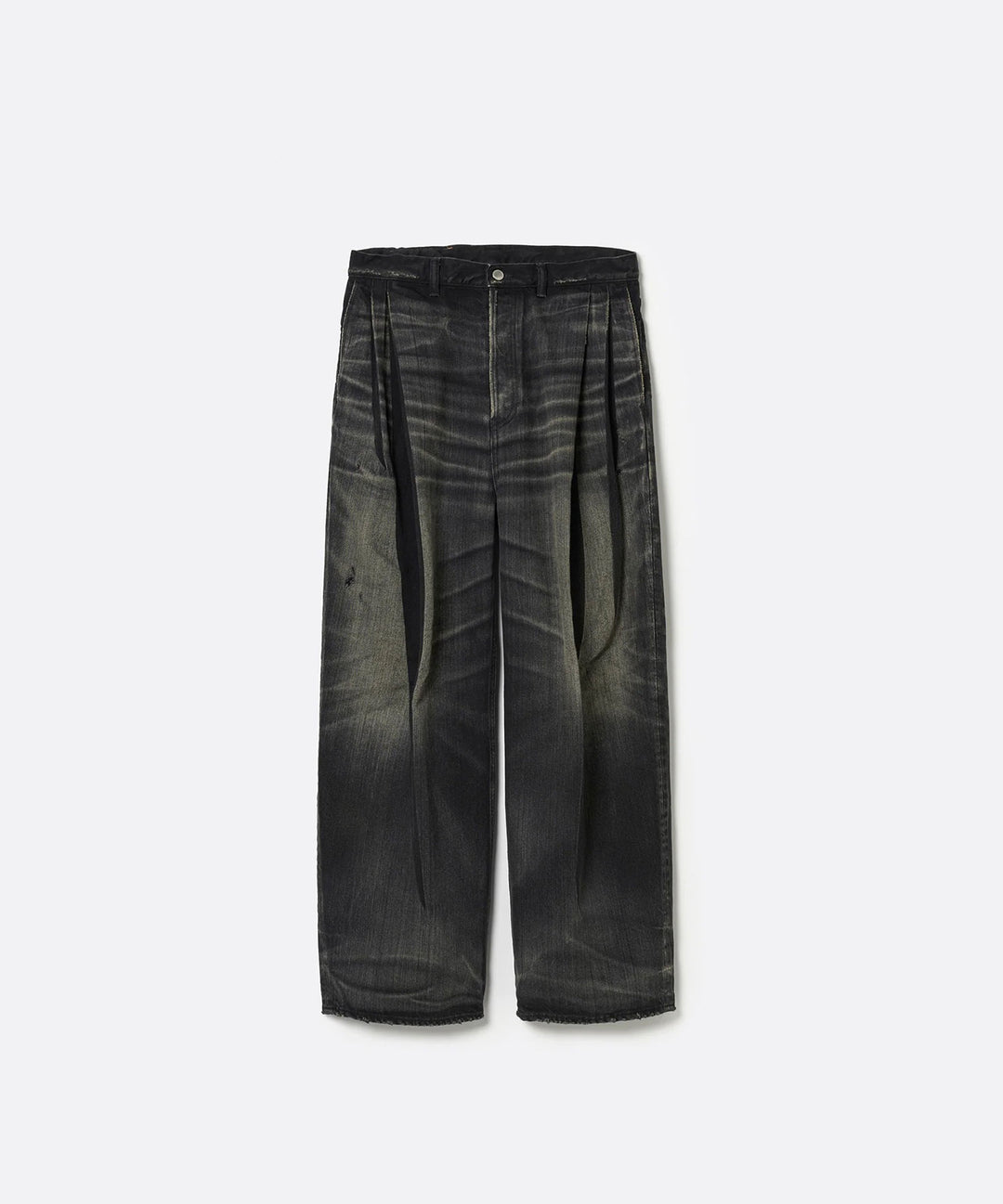 【SUBLATIONS】2TUCK WIDE DENIM PANTS "ENTASIS MK-Ⅱ" - USED BLACK