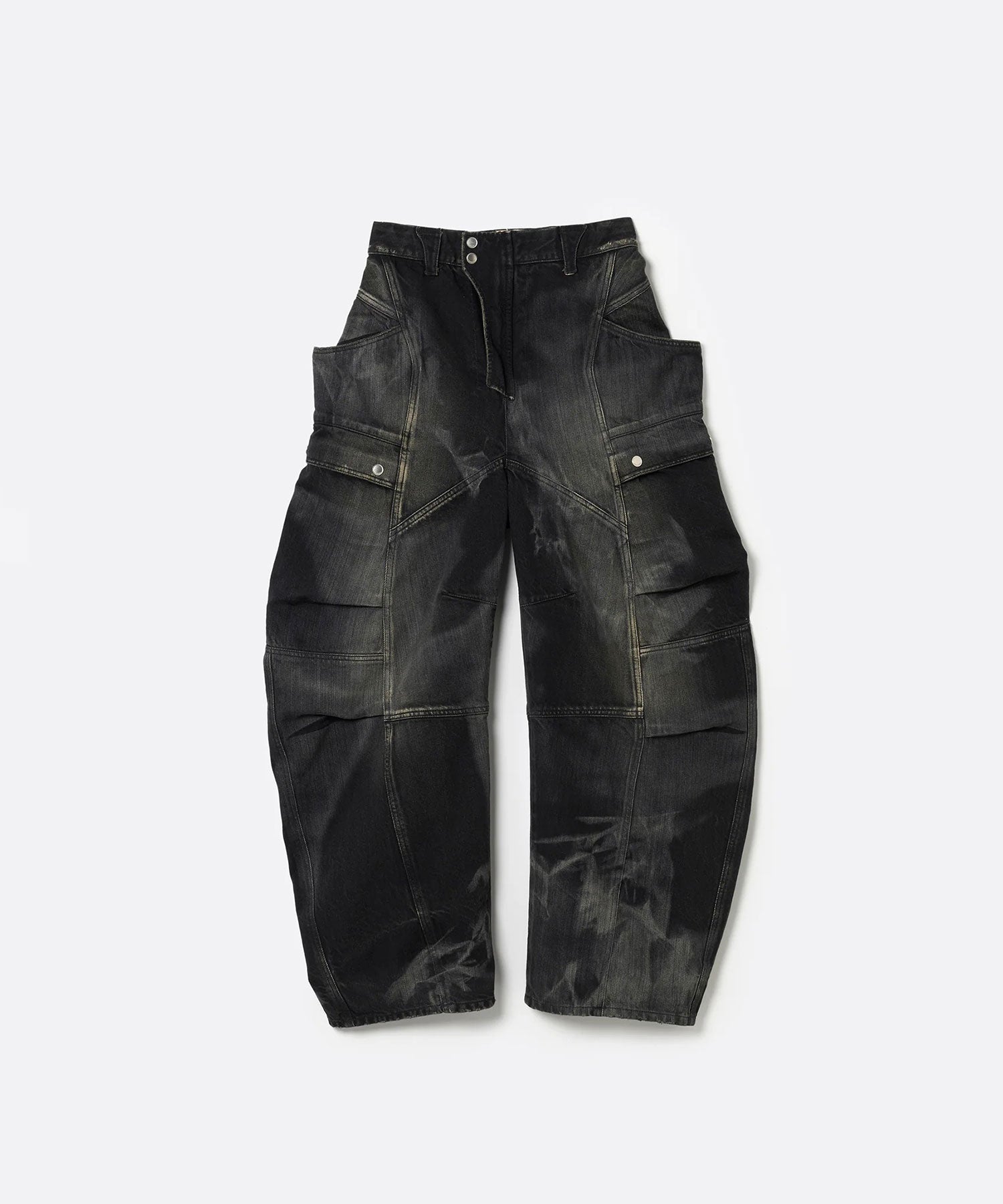 SUBLATIONS サブレーションズのDENIM BANANA CUTTING PANTSのUSED BLACK 公式通販サイトsession福岡セレクトショップ