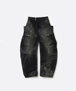 画像をギャラリービューアに読み込む, SUBLATIONS サブレーションズのDENIM BANANA CUTTING PANTSのUSED BLACK 公式通販サイトsession福岡セレクトショップ
