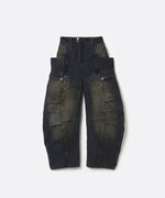 画像をギャラリービューアに読み込む, 【SUBLATIONS】SASHIKO BANANA CUTTING PANTS - SASHIKO INDIGO
