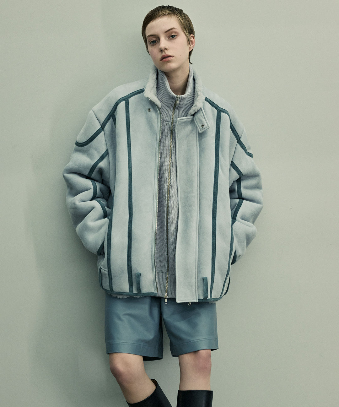 【stein】シュタイン 23AW OVERSIZED DRIVERS KNIT ZIP JACKET - OFF GREY sessionセッション福岡セレクトショップ 公式通販サイト