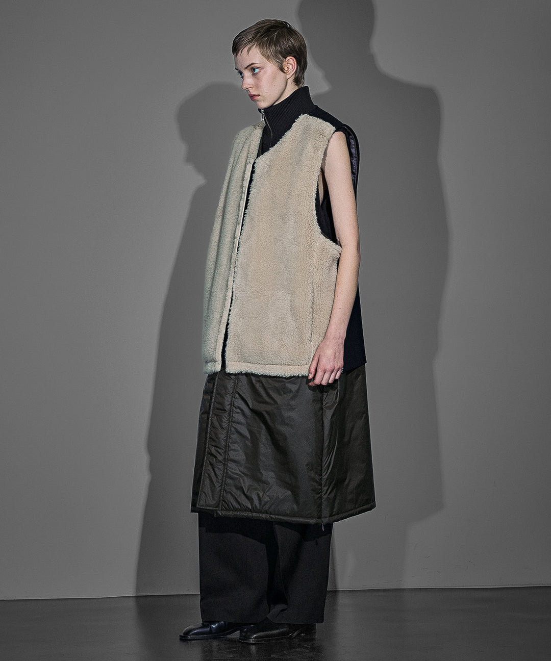 ssstein(シュタイン)の23AWコレクションPADDED MILITARY LONG VESTのMILITARY KHAKI sessionセッション福岡セレクトショップ 公式通販サイト