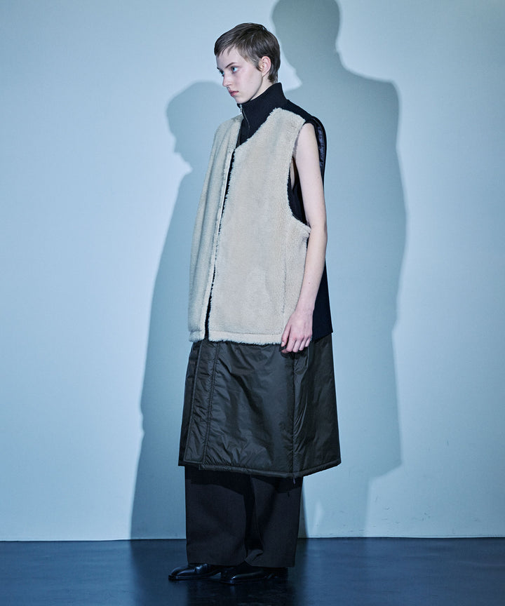 stein(シュタイン)の23AWコレクションPADDED MILITARY LONG VESTのBLACK