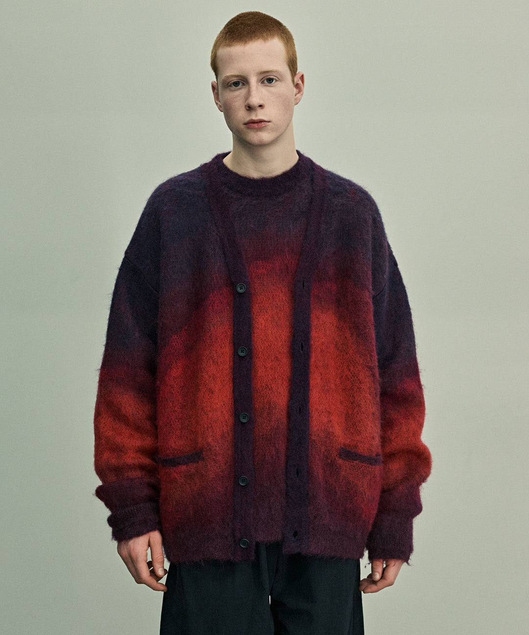 stein(シュタイン)の23AWコレクションOVERSIZED GRADATION MOHAIR LSのRED
