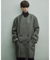【ssstein】DOUBLE WEAVE HOUNDSTOOTH PEAK LAPEL SHORT COAT - HOUNDSTOOTH