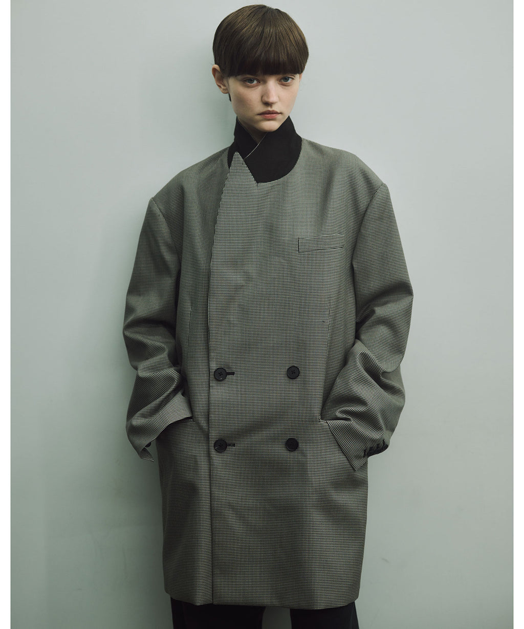 ssstein(シュタイン)のDOUBLE WEAVE HOUNDSTOOTH PEAK LAPEL SHORT COAT - HOUNDSTOOTHの公式通販サイトsession福岡セレクトショップ