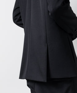 ato】WOOL TWILL NO COLLAR JACKET - BLACK | 公式通販サイト session
