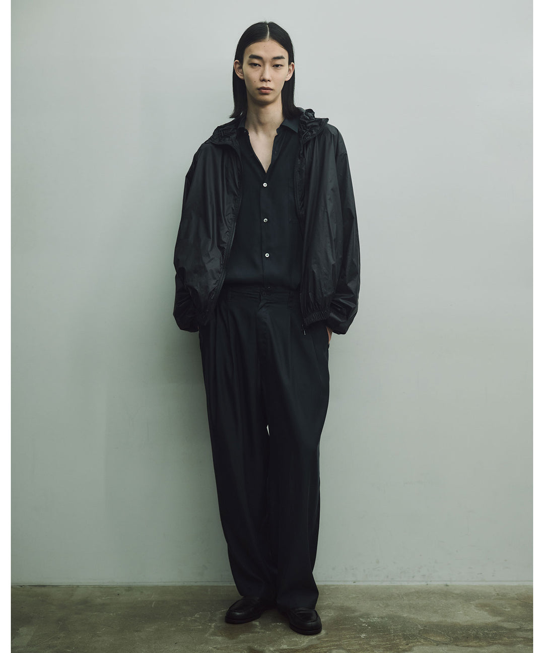 ssstein(シュタイン)のCUPRO TWILL OVERSIZED LS SHIRT - BLACKの公式通販サイトsession福岡セレクトショップ