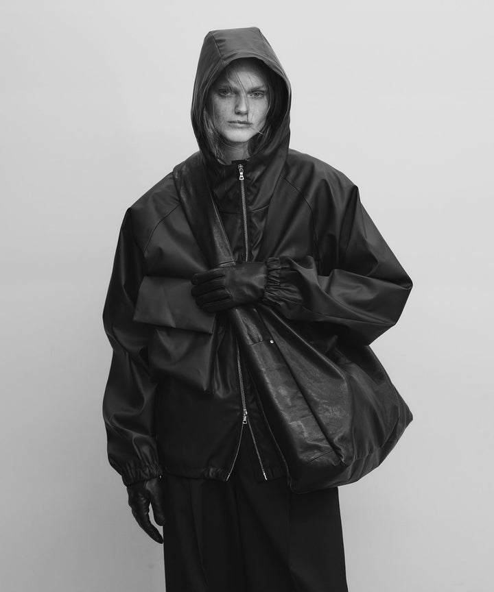 stein(シュタイン)の24SSコレクションHOODED SHORT JACKETのBLACK(CORTING) 