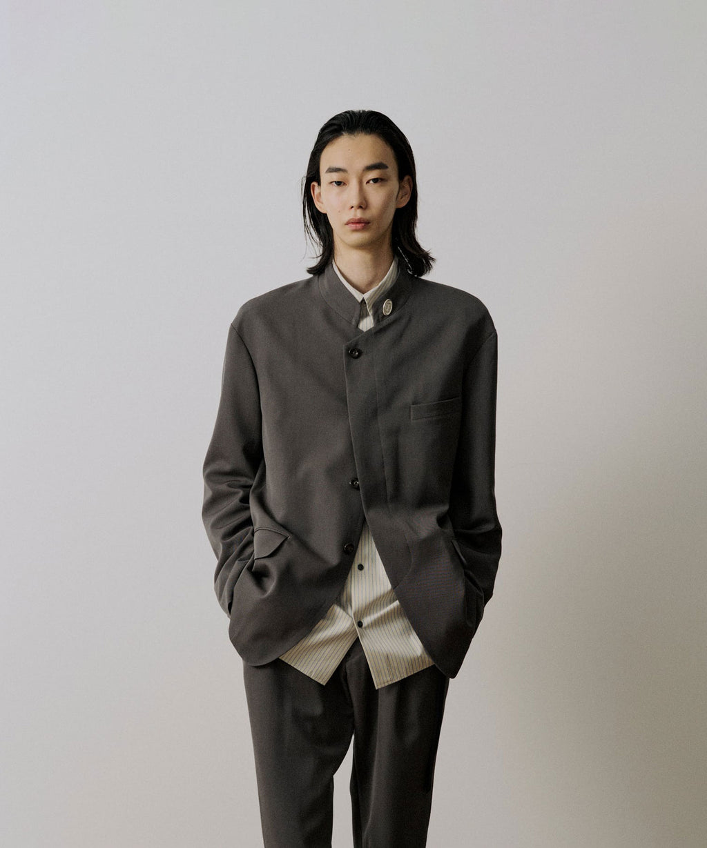 UJOH ウジョーのSTAND COLLAR FLY JKTのOLIVE GRAY公式通販サイトsession福岡セレクトショップ