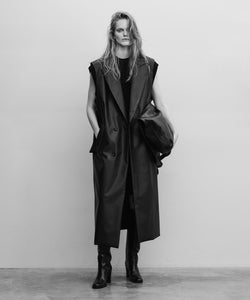 stein(シュタイン)の24SSコレクションNO SLEEVE LONG COATのBLACK (COATING)