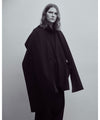 【ssstein】WOOL CASHMERE BEAVER REVERSIBLE STOLE JACKET - BLACK
