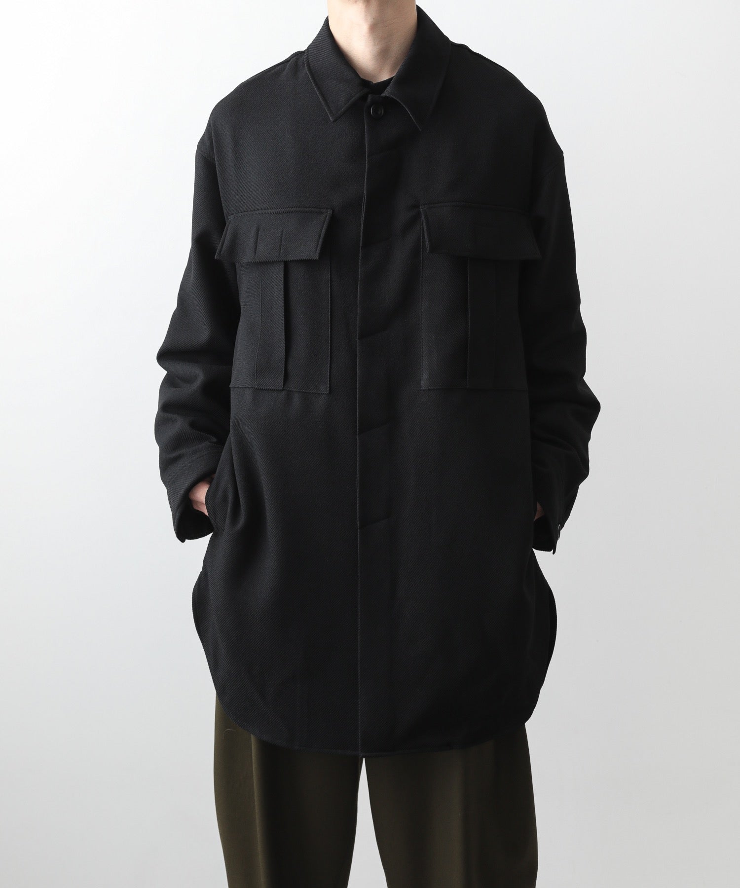 ato】OVERSIZED CPO SHIRT - BLACK | 公式通販サイト session(セッション)