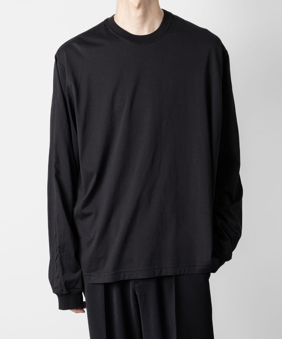 VEIN ヴェインの100/3 SUEDE JERSEY VESSEL L/S TEE - BLACKの公式通販サイトsession福岡セレクトショップ