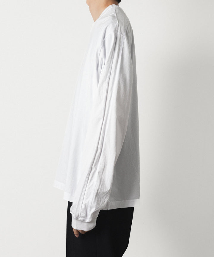 VEIN ヴェインの100/3 SUEDE JERSEY VESSEL L/S TEE - WHITEの公式通販サイトsession福岡セレクトショップ