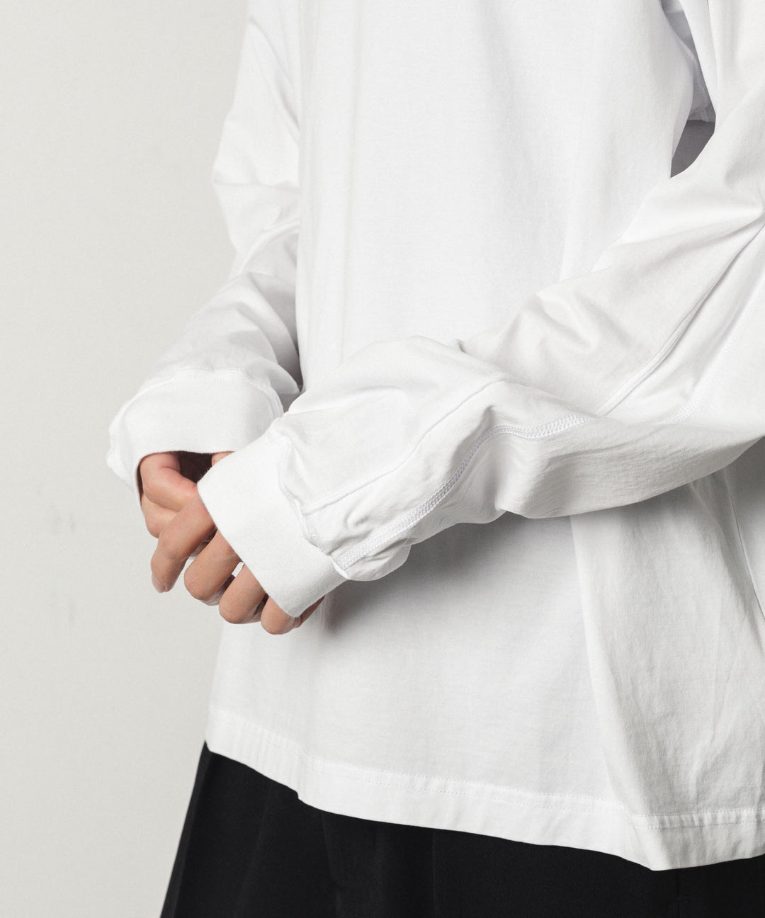 VEIN ヴェインの100/3 SUEDE JERSEY VESSEL L/S TEE - WHITEの公式通販サイトsession福岡セレクトショップ