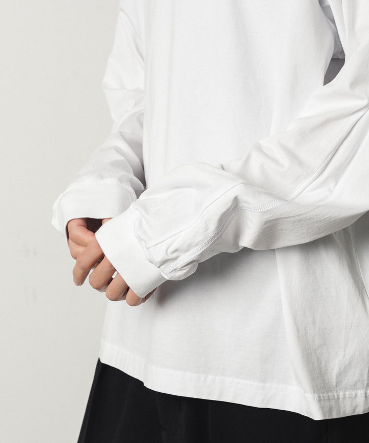 VEIN ヴェインの100/3 SUEDE JERSEY VESSEL L/S TEE - WHITEの公式通販サイトsession福岡セレクトショップ