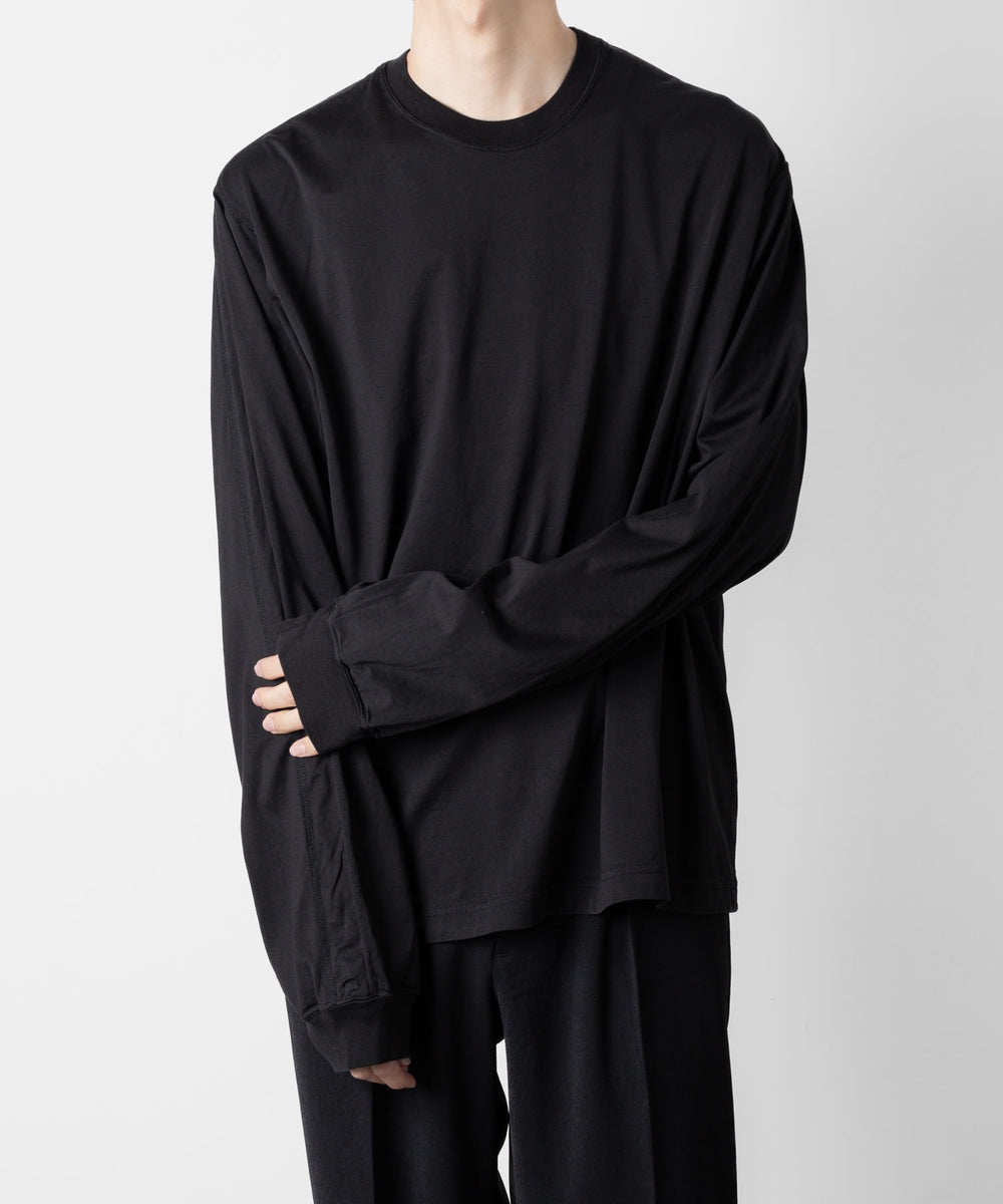 VEIN ヴェインの100/3 SUEDE JERSEY VESSEL L/S TEE - BLACKの公式通販サイトsession福岡セレクトショップ