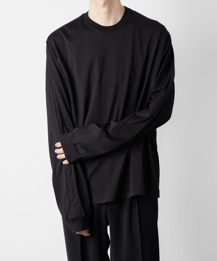 VEIN ヴェインの100/3 SUEDE JERSEY VESSEL L/S TEE - BLACKの公式通販サイトsession福岡セレクトショップ