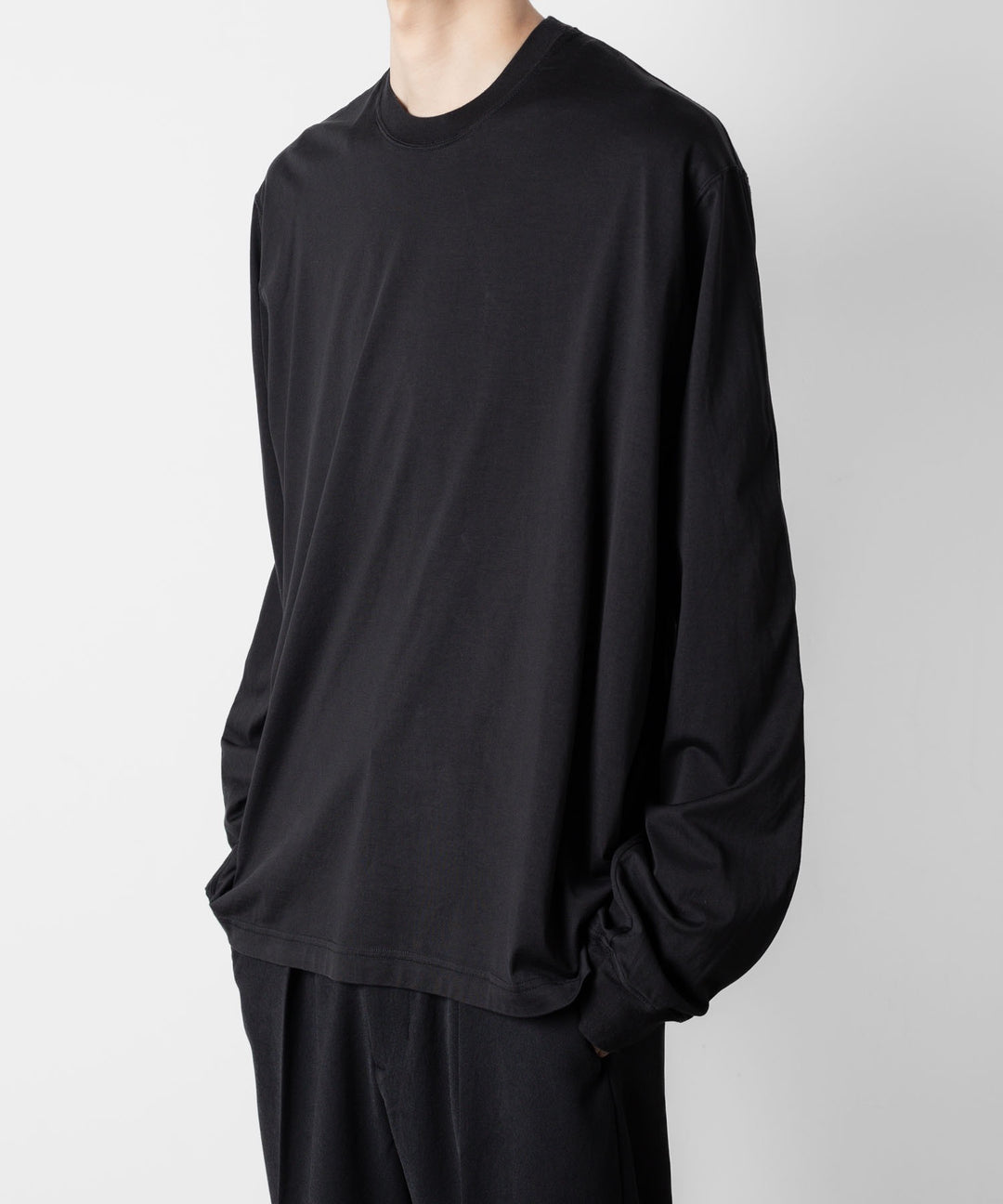 VEIN ヴェインの100/3 SUEDE JERSEY VESSEL L/S TEE - BLACKの公式通販サイトsession福岡セレクトショップ