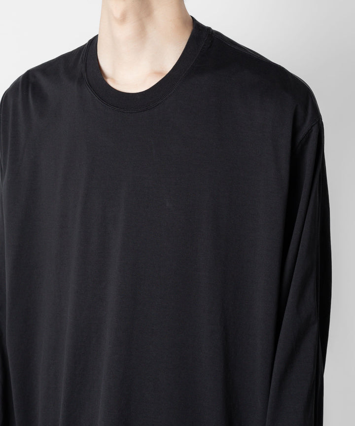 VEIN ヴェインの100/3 SUEDE JERSEY VESSEL L/S TEE - BLACKの公式通販サイトsession福岡セレクトショップ
