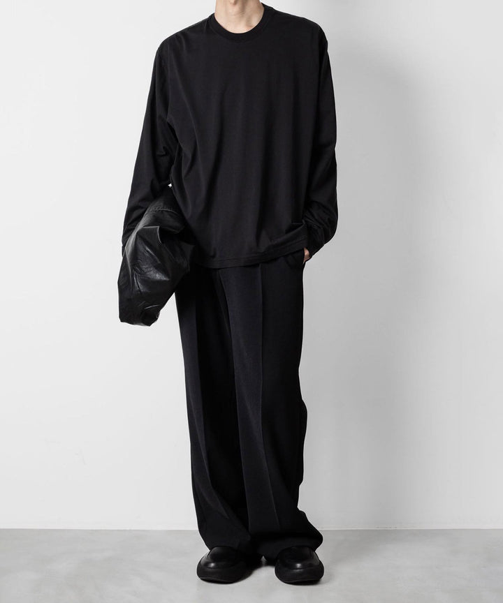 VEIN ヴェインの100/3 SUEDE JERSEY VESSEL L/S TEE - BLACKの公式通販サイトsession福岡セレクトショップ
