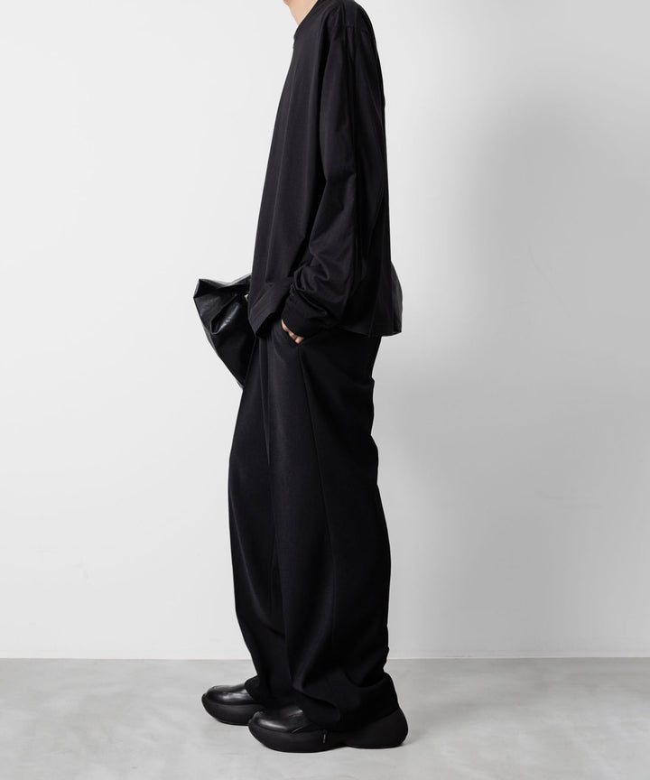 VEIN ヴェインの100/3 SUEDE JERSEY VESSEL L/S TEE - BLACKの公式通販サイトsession福岡セレクトショップ
