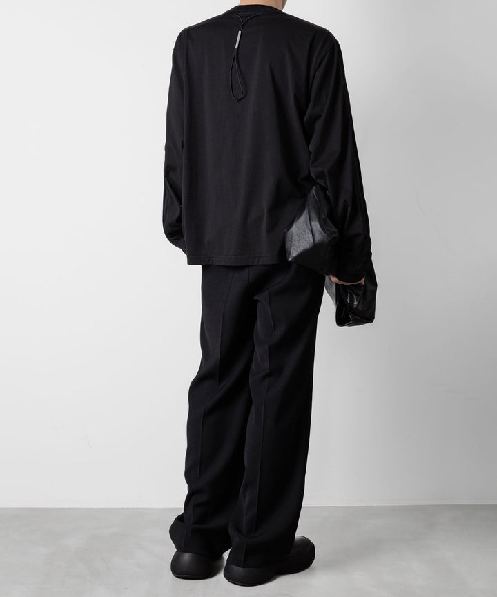VEIN ヴェインの100/3 SUEDE JERSEY VESSEL L/S TEE - BLACKの公式通販サイトsession福岡セレクトショップ