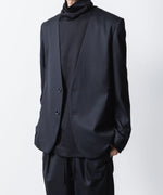 画像をギャラリービューアに読み込む, ATTACHMENT アタッチメントのT/W/SI STRETCH GABARDINE COLLARLESS JKT - D.NAVYの公式通販サイトsession福岡セレクトショップ
