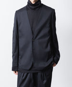 画像をギャラリービューアに読み込む, ATTACHMENT アタッチメントのT/W/SI STRETCH GABARDINE COLLARLESS JKT - D.NAVYの公式通販サイトsession福岡セレクトショップ
