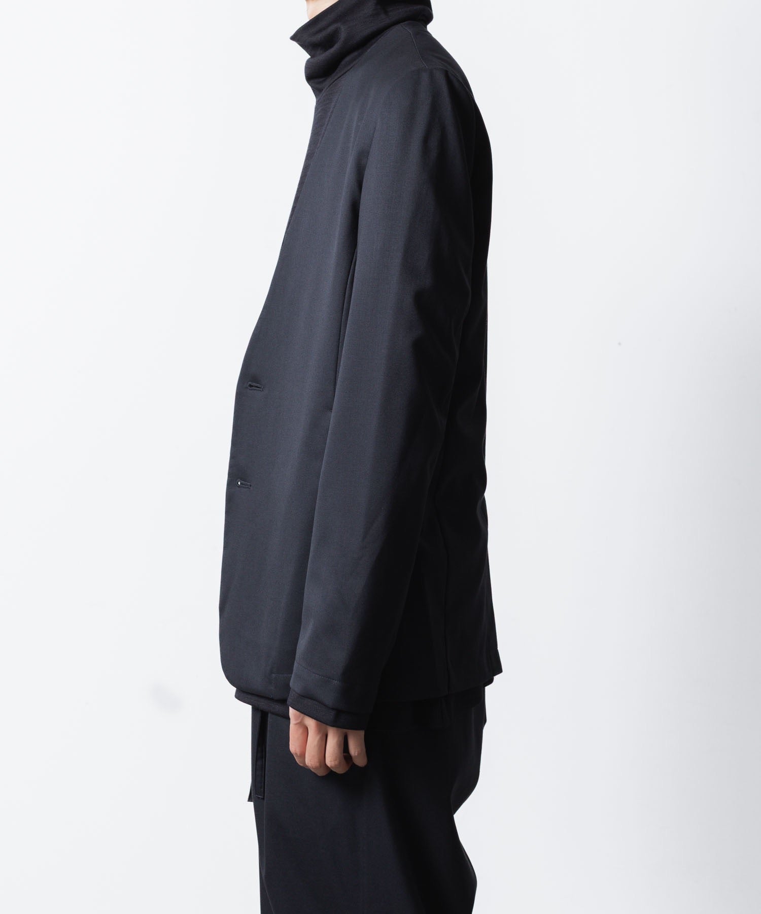 ATTACHMENT アタッチメントのT/W/SI STRETCH GABARDINE COLLARLESS JKT - D.NAVYの公式通販サイトsession福岡セレクトショップ