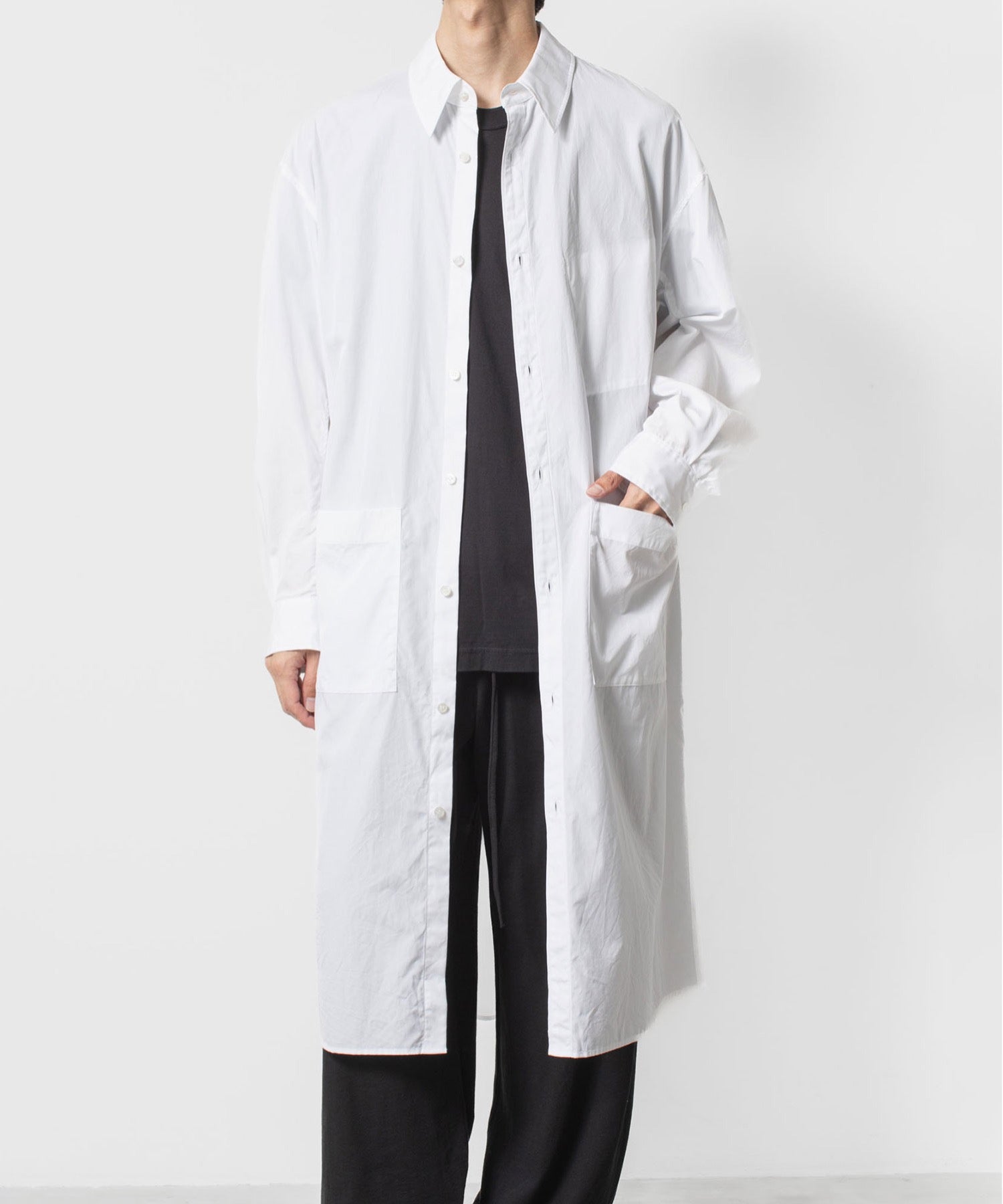 VEIN ヴェインの140/2 GIZA BROAD LONG SHIRT - WHITEの公式通販サイトsession福岡セレクトショップ