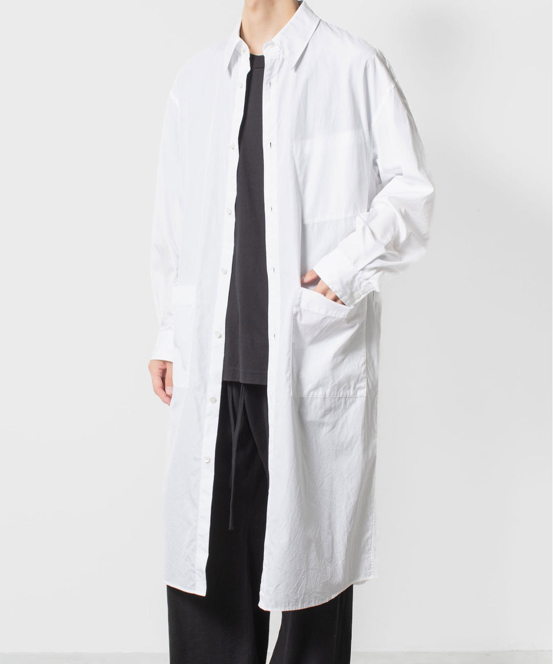 VEIN ヴェインの140/2 GIZA BROAD LONG SHIRT - WHITEの公式通販サイトsession福岡セレクトショップ