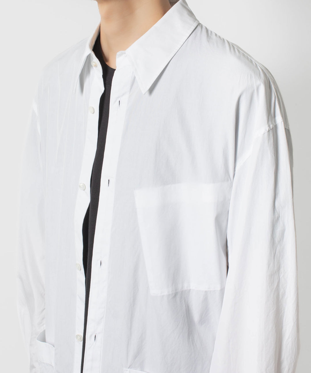 VEIN ヴェインの140/2 GIZA BROAD LONG SHIRT - WHITEの公式通販サイトsession福岡セレクトショップ