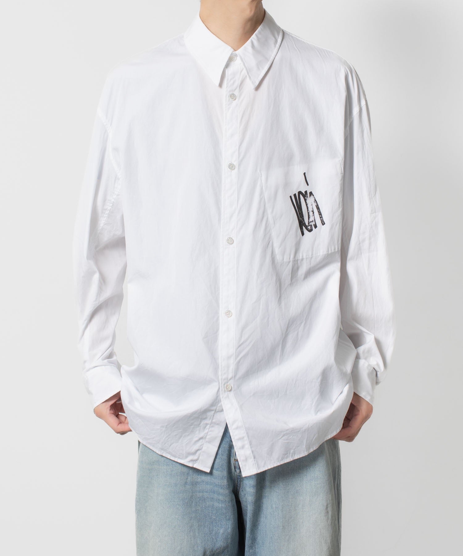 VEIN ヴェインの140/2 GIZA BROAD L/S SHIRT - WHITEの公式通販サイトsession福岡セレクトショップ