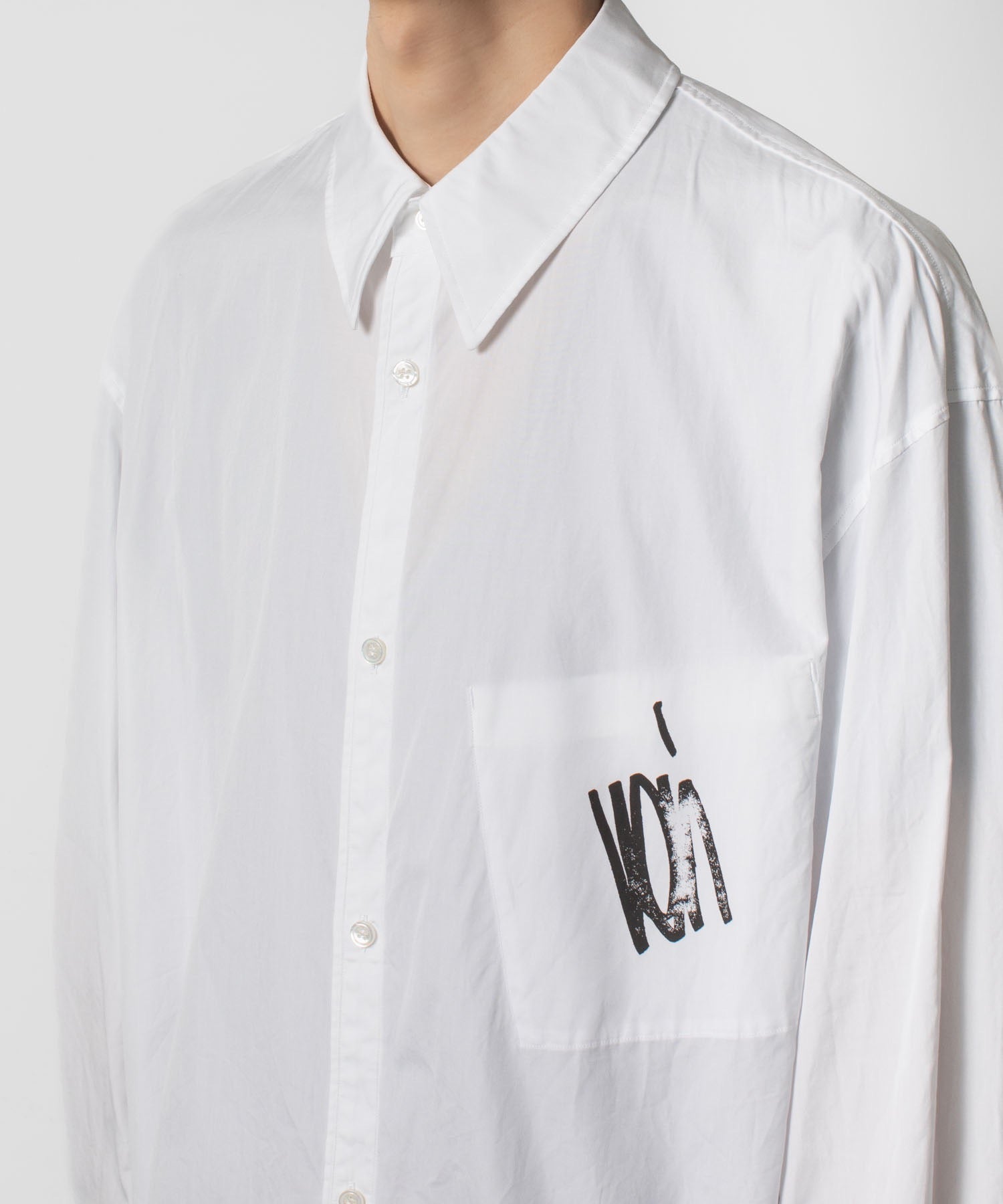 VEIN ヴェインの140/2 GIZA BROAD L/S SHIRT - WHITEの公式通販サイトsession福岡セレクトショップ