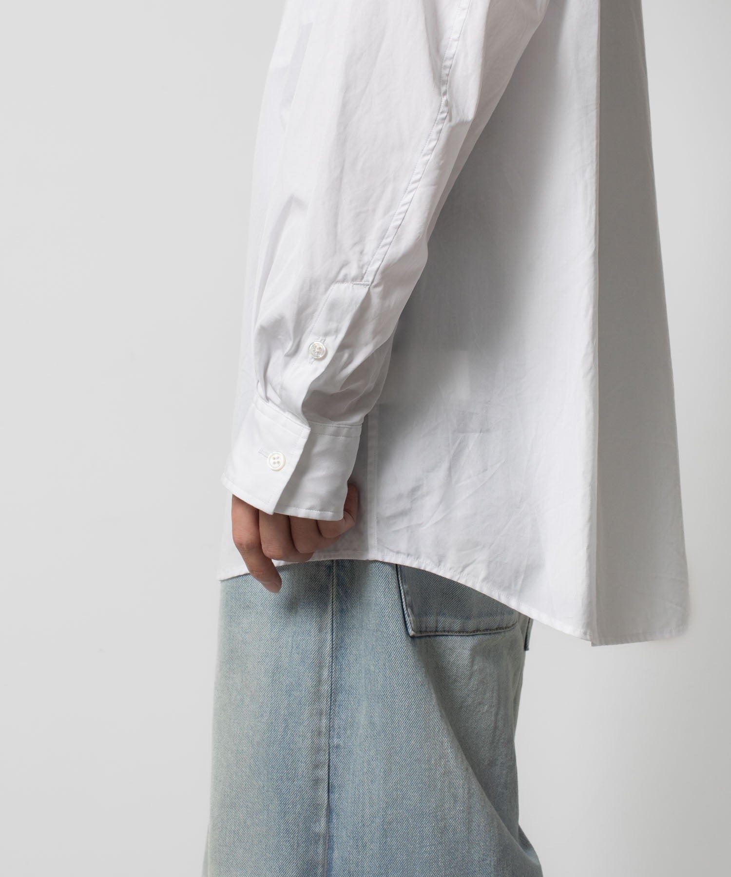 VEIN ヴェインの140/2 GIZA BROAD L/S SHIRT - WHITEの公式通販サイトsession福岡セレクトショップ