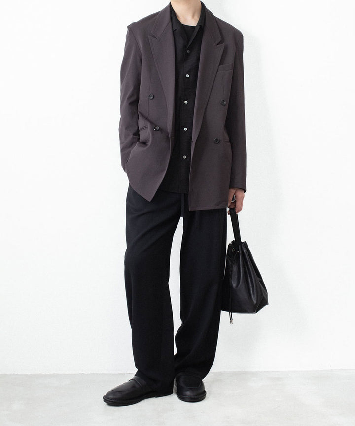 ATTACHMENT アタッチメントのLY/SI LAWN PATCH POCKET OPEN COLLAR L/S SHIRT - BLACKの公式通販サイトsession福岡セレクトショップ