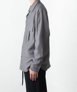 画像をギャラリービューアに読み込む, ATTACHMENT アタッチメントのLY/SI LAWN PATCH POCKET OPEN COLLAR L/S SHIRT - D.GRAYの公式通販サイトsession福岡セレクトショップ
