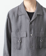 画像をギャラリービューアに読み込む, ATTACHMENT アタッチメントのLY/SI LAWN PATCH POCKET OPEN COLLAR L/S SHIRT - D.GRAYの公式通販サイトsession福岡セレクトショップ

