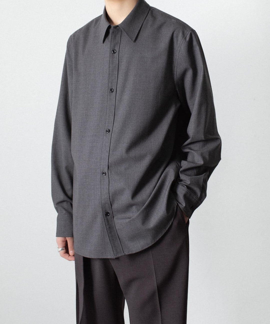 ATTACHMENT アタッチメントのWO/TA STRETCH TRO L/S SHIRT - D.GRAYの公式通販サイトsession福岡セレクトショップ