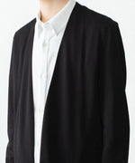 画像をギャラリービューアに読み込む, 【 ATTACHMENT 】COTTON DOUBLE FACE COLLARLESS CARDIGAN - BLACK
