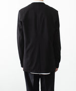 画像をギャラリービューアに読み込む, 【 ATTACHMENT 】COTTON DOUBLE FACE COLLARLESS CARDIGAN - BLACK

