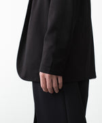 画像をギャラリービューアに読み込む, 【 ATTACHMENT 】COTTON DOUBLE FACE COLLARLESS CARDIGAN - BLACK
