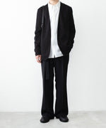 画像をギャラリービューアに読み込む, ATTACHMENT アタッチメントのCOTTON DOUBLE FACE COLLARLESS CARDIGAN - BLACKの公式通販サイトsession福岡セレクトショップ
