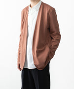 画像をギャラリービューアに読み込む, ATTACHMENT アタッチメントのCOTTON DOUBLE FACE COLLARLESS CARDIGAN - BROWNの公式通販サイトsession福岡セレクトショップ
